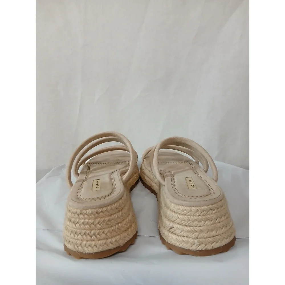 Beige Espadrille Platform Sandals
